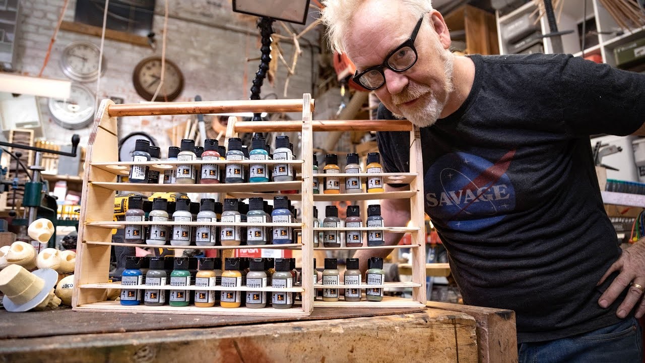 Adam Savage Builds Model Paint Storage Racks!